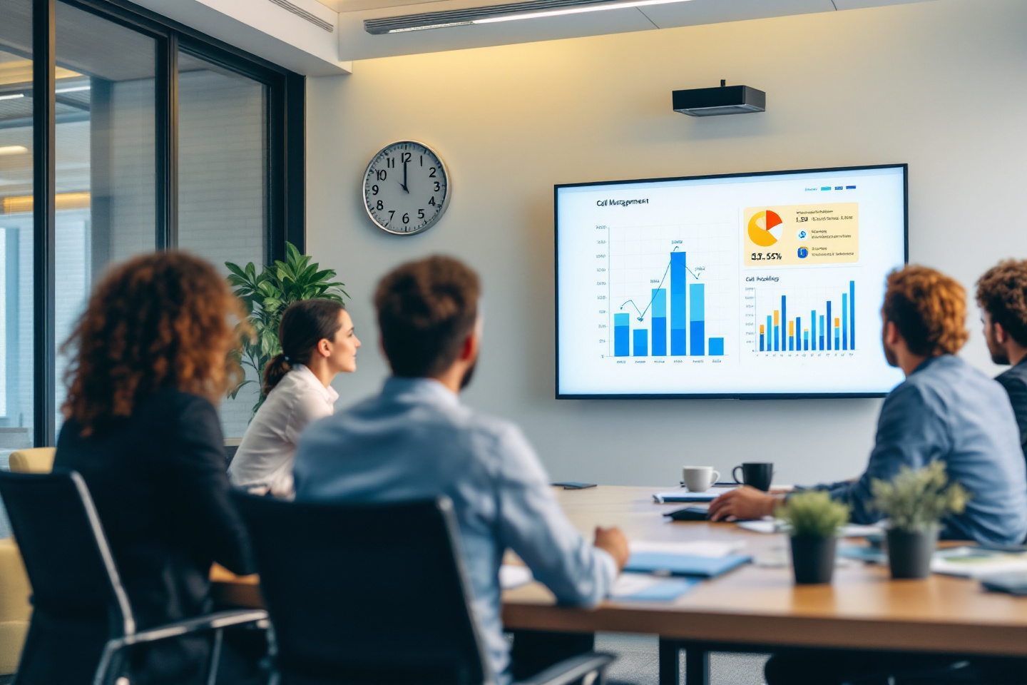 Équipe discutant de stratégies de gestion des appels