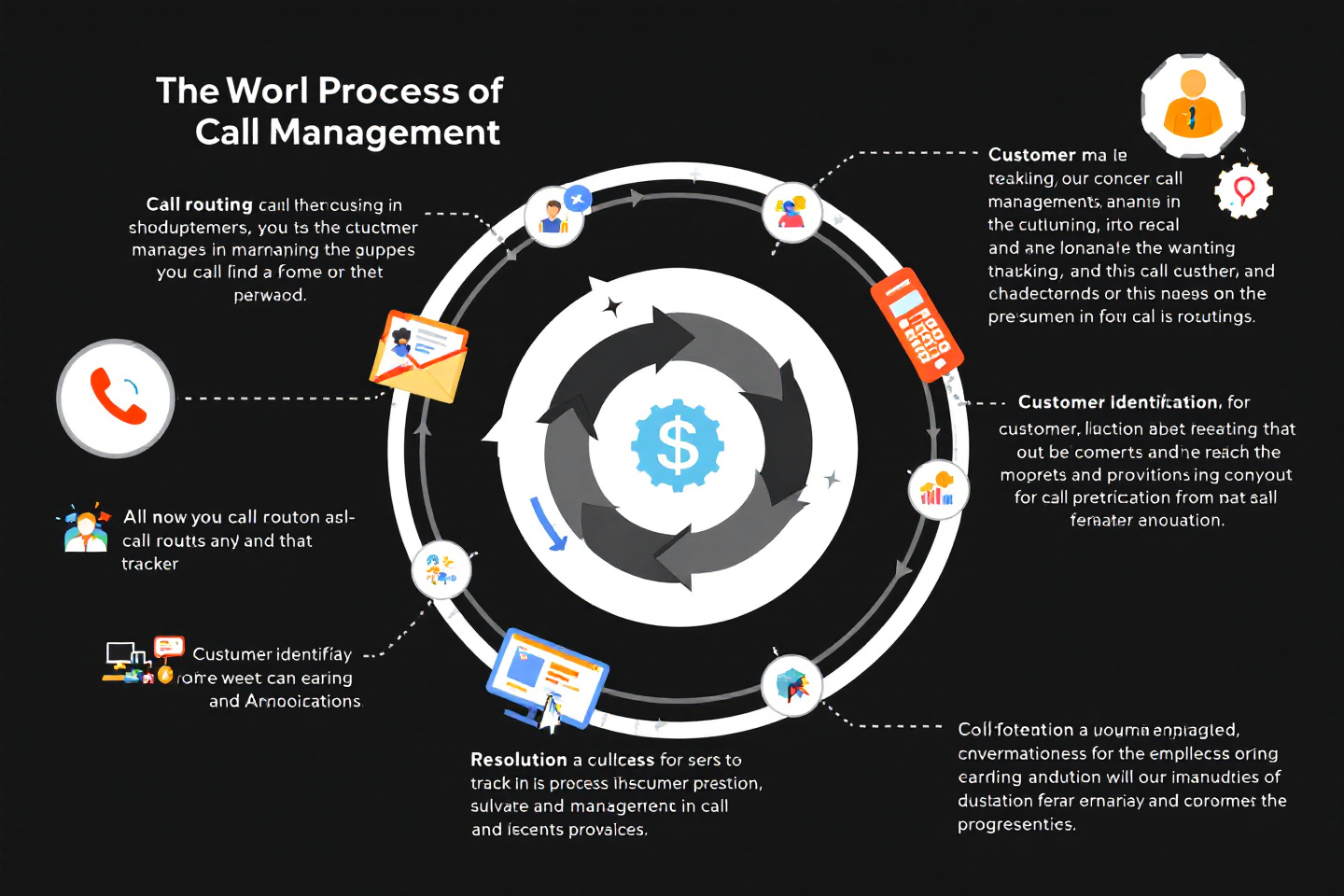 Infographie sur le processus de gestion des appels