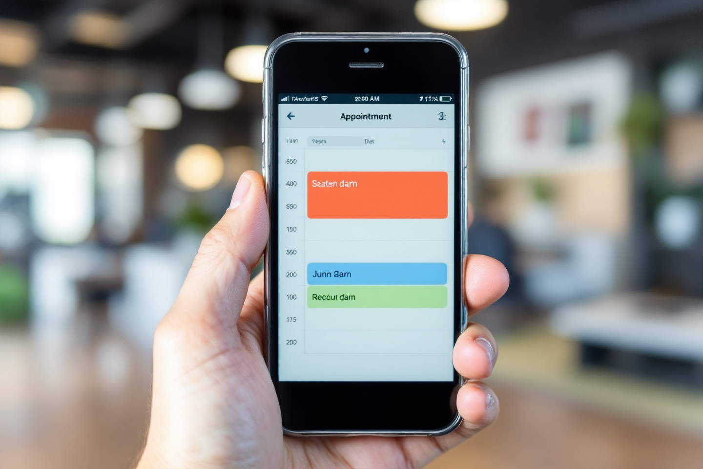Calendrier de rendez-vous sur smartphone