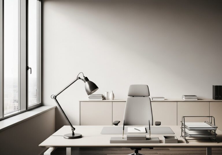 Un espace de travail serein et bien organisé, illustrant les avantages d'un service de secrétariat externalisé.