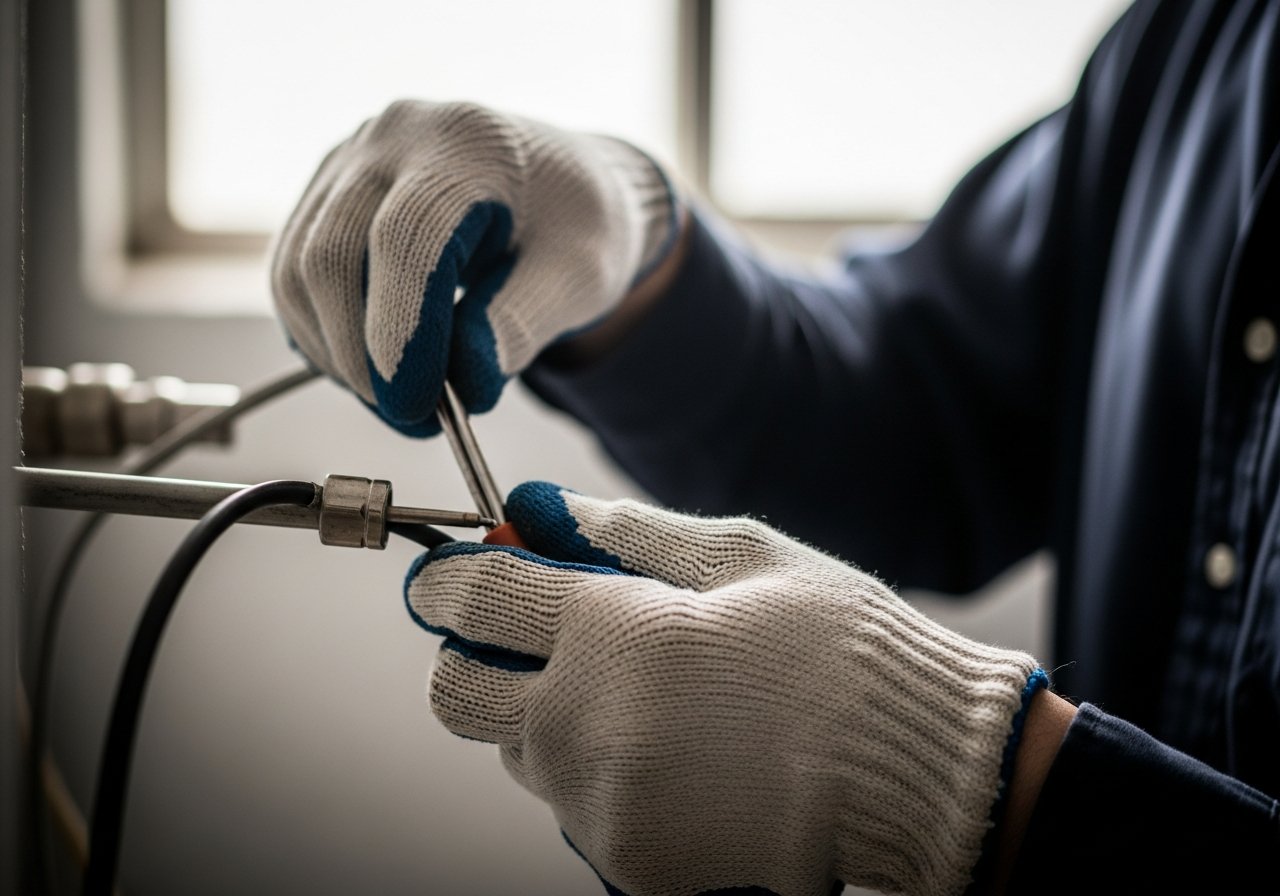 Un artisan reste concentré sur son ouvrage grâce à un service de télésecrétariat artisan qui gère les appels.